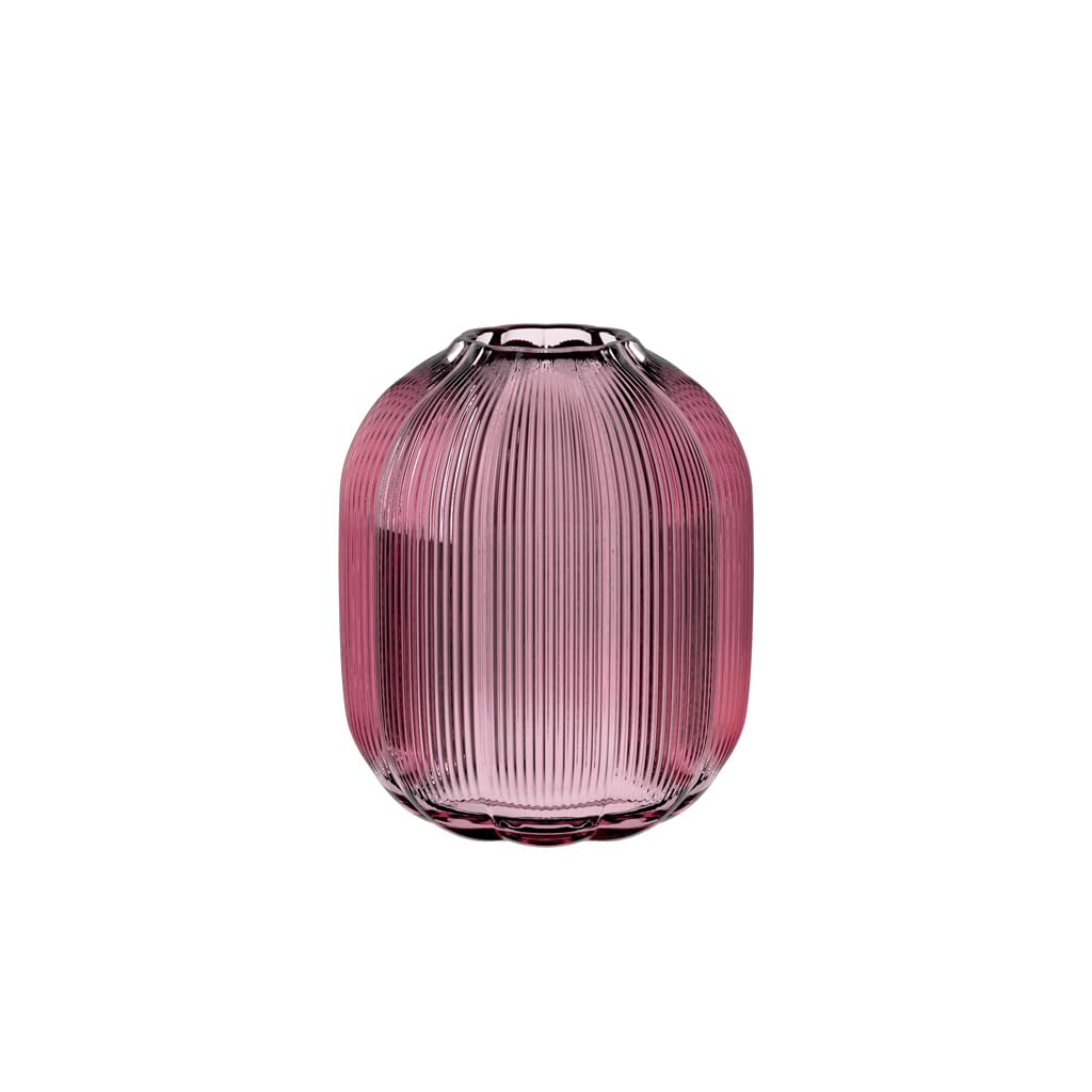 Villeroy & Boch – Fleur Gifts vase, height: approx. 19 cm, purple, floral glass vase for medium-sized bouquets, glass