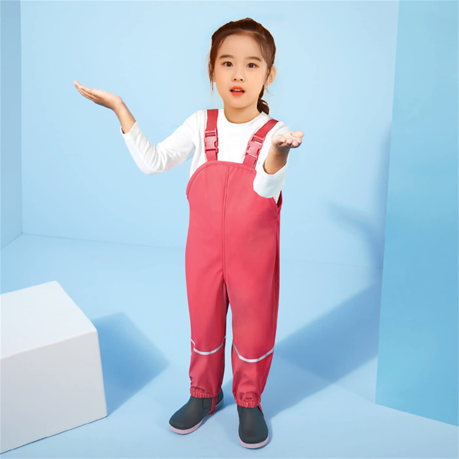 Garçons Filles Pantalon Veste de Pluie Enfants PU Imperméable Tout-Petit Manteau Imperméable Filles Pantalon de Pluie Garçons Vêtements de Pluie 18 Mois-8 Ans