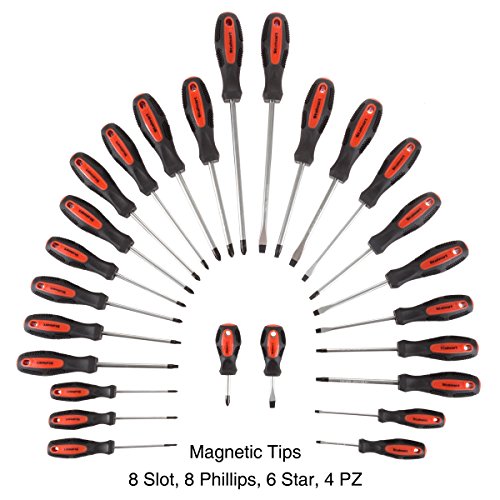 Stalwart - 75-Ht4090 26 Piece Screwdriver Set With Wall Mount, Stand And Magnetic Tips- Precision Kit Including Phillips, Slotted, Pz And Star Screwdrivers By #TOP2