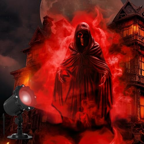 Treela Halloween Projector Lights Outdoor Indoor Dynamic Ghost Skull Lights