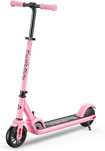 C9 Electric Scooter for Kids Ages 8+, 610MPH, 5 Miles Range, LED Display, Adjustable Height, Foldable, Rubber Wheels, Lightweight, Gifts for Boys