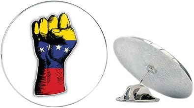 Venezuela World Flag Hand Sketch Round Metal 0.75" Lapel Pin Hat Shirt Pin Tie Tack Pinback