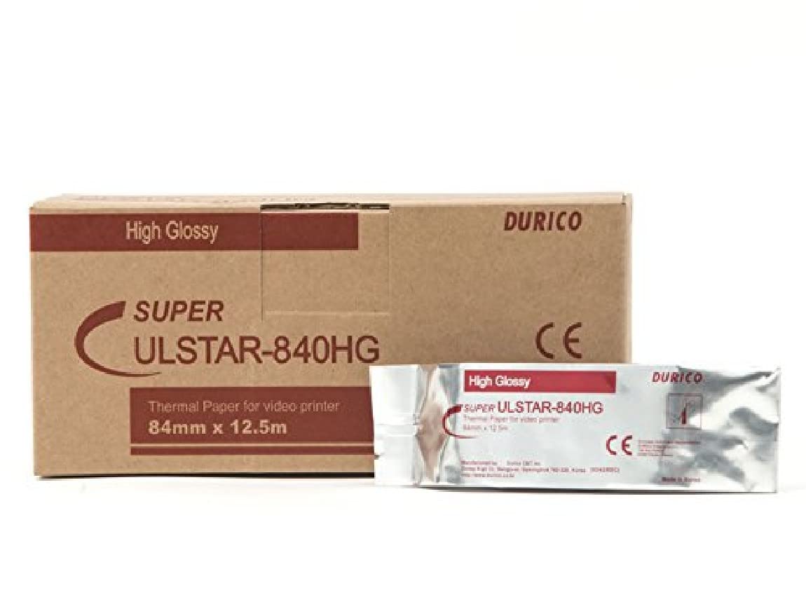 SONY DURICO Carta Videostampante Compatibile UPP-84HG Alta Lucentezza 84 mm x 12.5 m 10 Rotoli