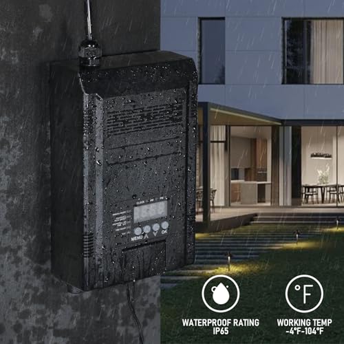 Image of LEONLITE 60W Outdoor Low Voltage Landscape Transformer, 120V AC to 12V AC
