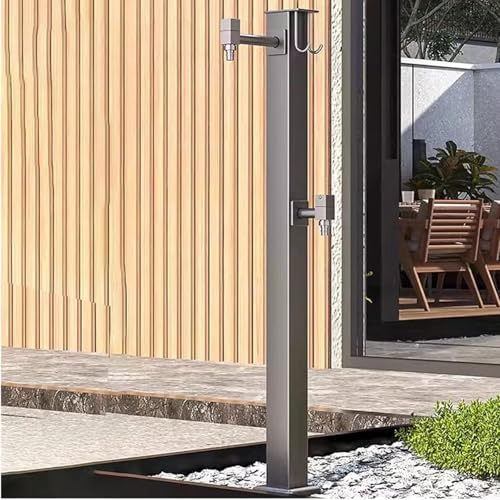Outdoor Free Standing Garden Fountain with Faucet Water Column for Patio Irrigation and Cleaning – Perfect for Courtyard Decoration and Relaxation