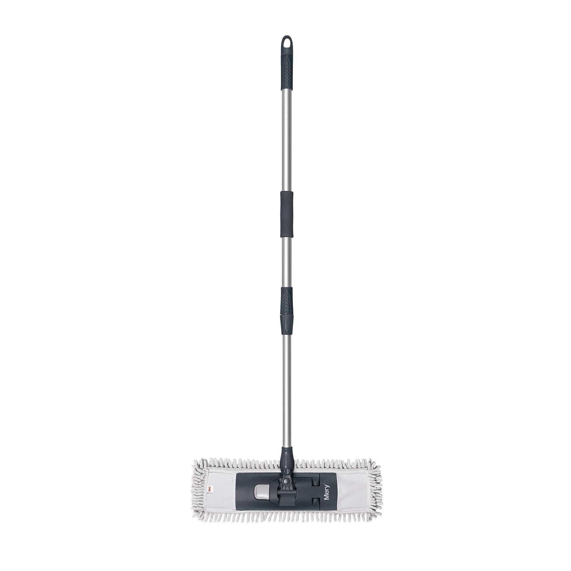 Mery Mop do mycia z mikrofibry, metal, czarny/szary, 47 x 15,5 x 80-140 cm