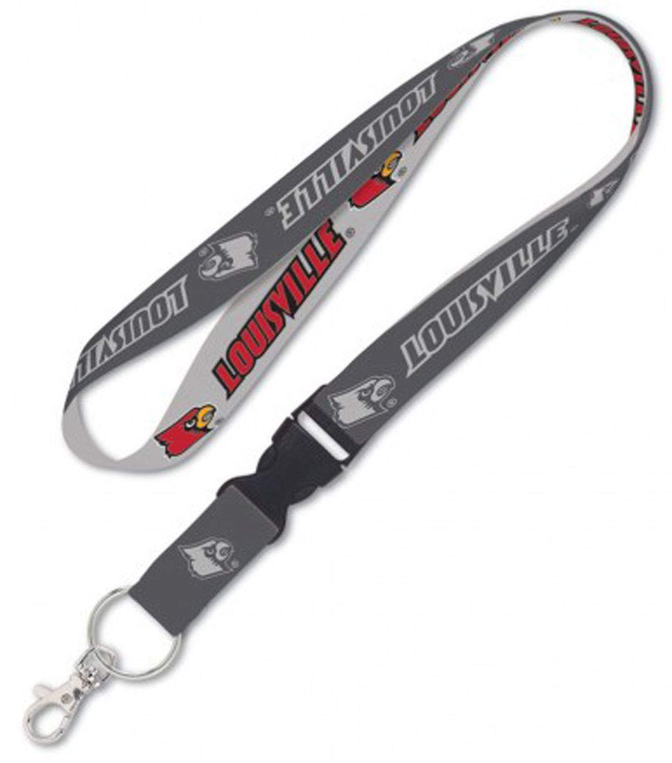 Louisville Cardinals Premium Lanyard Id Holder Key Chain, Charcoal Edition