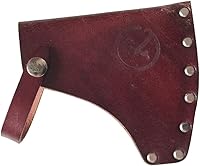 Vista 6 de Kyien - Funda protectora de hacha de hacha de cuero - Funda para la cabeza con cuero Marrón