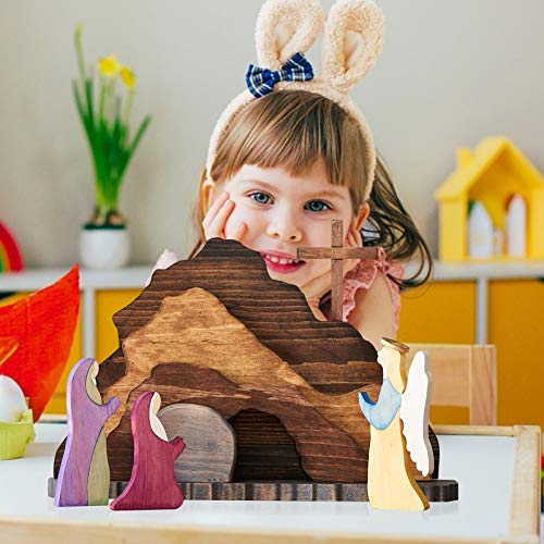 image for Celendi Easter Resurrection Clever Creations Scene Wooden Nativity Set