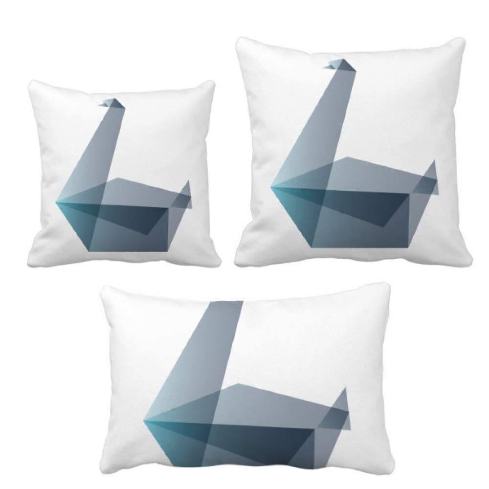 Coussin oie origami abstrait pour corriger un canapé terne et sans relief