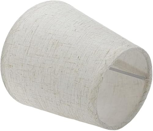 Miniatura 7 de Juego de 6 pantallas de araña de anillo, cortinas de lámpara de lino, juego de 6 pantallas de lámpara pequeñas para lámparas con soporte de arpas o