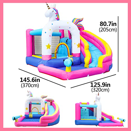 Doctor Dolphin Bounce House for Kids, Inflatable Indoor Bounce House, Kids Bouncy House with Slide, Small Bounce House, Inflatable Water Slide Bouncy Castle for Dry and Wet - Image 4