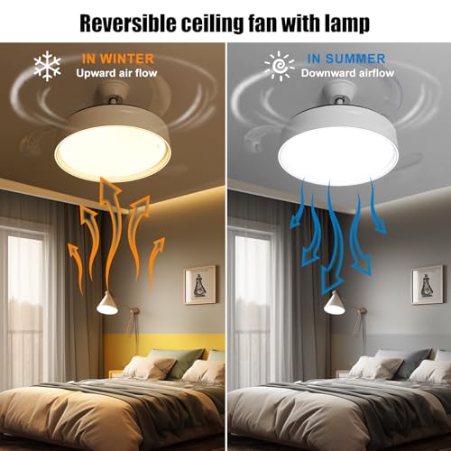 Ventilateur de plafond avec LED pour rafraîchir en été et chauffer en hiver avec télécommande - 5