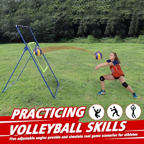 image for Kunup Volleyball Rebounder Net 7x4FT, 5 Adjustable Angles and Easy Set
