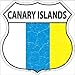 SMART BLONDE Canary Islands Flag Highway Shield Metal Sign HS-205