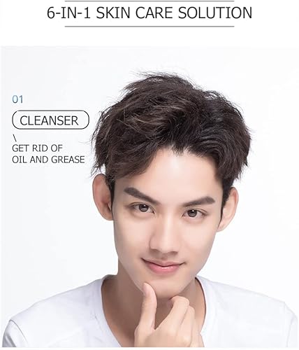 Miniatura 4 de VENZEN Hombres Control Aceite Limpiador Facial Crema Hidratante Piel Seca Purificar Suave Tónico Anti-Acné Antienvejecimiento 50g/1.76oz