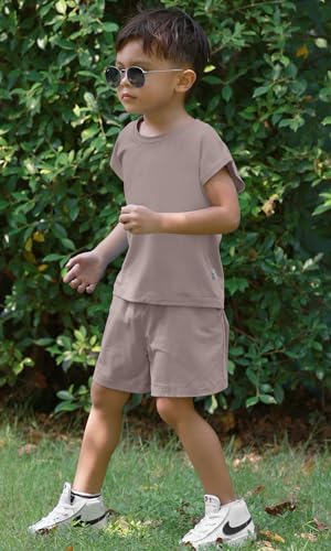 Image of KOH KOH Kids 2026 Toddler Muscle Tee Sleeveless Tank Top Matching Shorts Set