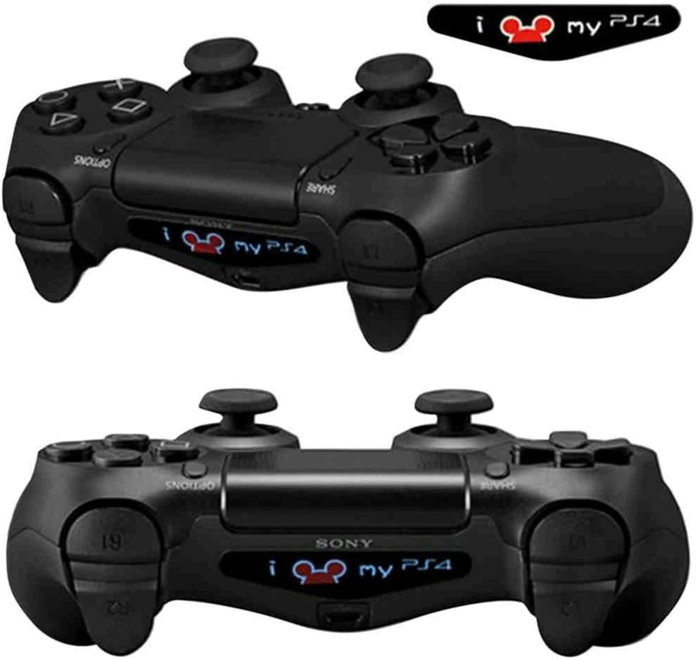 ModFreakz Pair of LED Light Bar Skins I Love My PS4 Mickey Ears Heart for PS4 Controllers