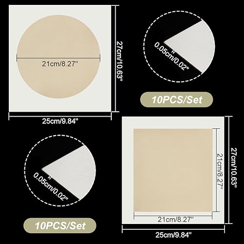 Miniatura 2 de PH PandaHall 20 piezas de papel Shikishi premontado Xuan papel chino papel chino crudo Shikishi tablero caligrafía china suministros de dibujo papel