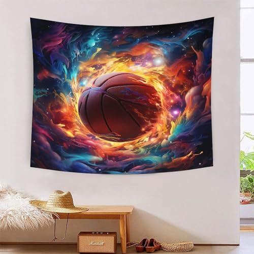 Tapisserie basket 3D grand format pour cacher un mur de chambre