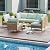 QUYZE Outdoor Patio Furniture Sets,7 Pieces Outdoor Sectional Sofa PE Rattan Patio Conversation Sets with Composite Wood Coffee Table Resistant Thick Cushions Outdoor Sectional Furniture (Lemon Green)