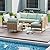 QUYZE Outdoor Patio Furniture Sets,7 Pieces Outdoor Sectional Sofa PE Rattan Patio Conversation Sets with Composite Wood Coffee Table Resistant Thick Cushions Outdoor Sectional Furniture (Lemon Green)