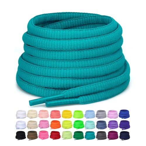 Image of 2 Pairs Oval Athletic Shoelaces 33 Colors 1 /4 inch Half Round Shoe Laces for Sneakers