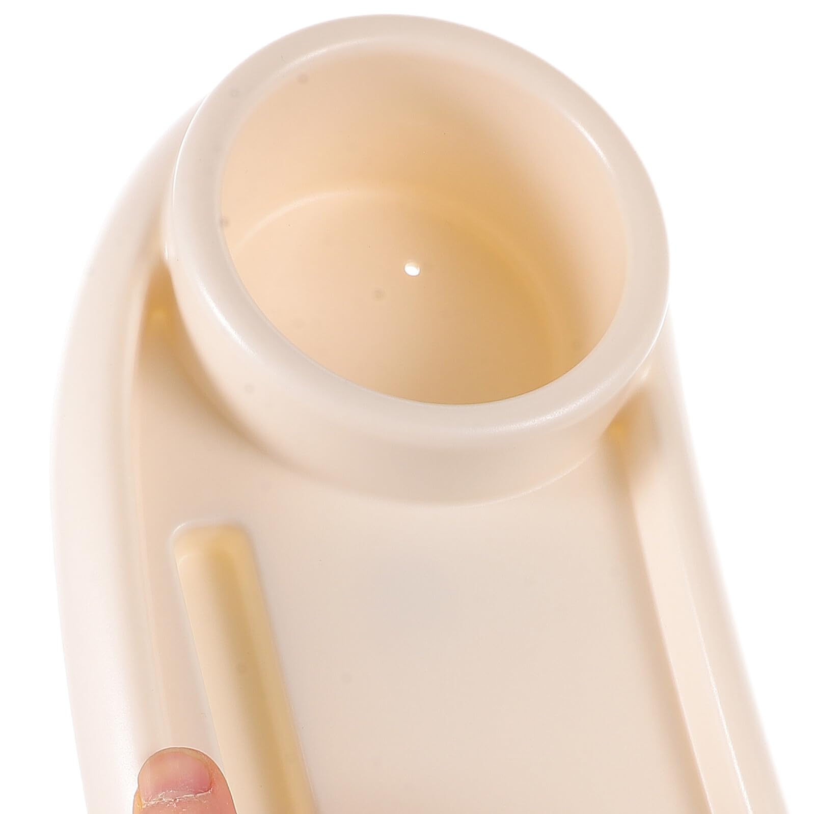 TOYANDONA Vassoio per Snack per Passeggino in Plastica Bianco Supporto Allargato e Portaoggetti, Facile da Montare per Uso Quotidiano e Viaggi