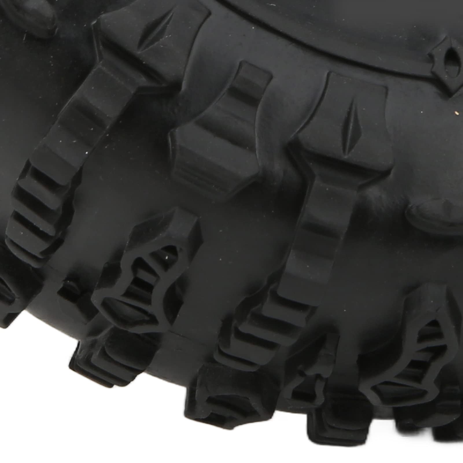 2 pezzi di pneumatici in gomma da 60 mm in lega di alluminio per auto RC con cerchi di precisione, pneumatici ad alta aderenza per fuoristrada, compatibili con Capra 1.9UTB, (Nero)