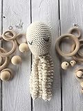 pulpo ganchillo patron  PULPO SONAJERO GANCHILLO CROCHET AMIGURUMI PARA RECIÉN NACIDOS CREMA CRUDO