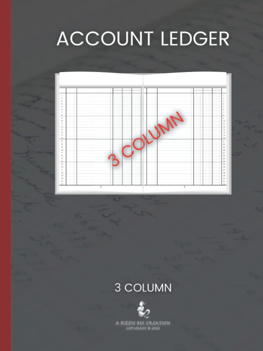 3 Column Account Ledger: Account Book/Ledger Book/Accounting Ledger/Notebook (Columnar Book Format) - 116 Pages