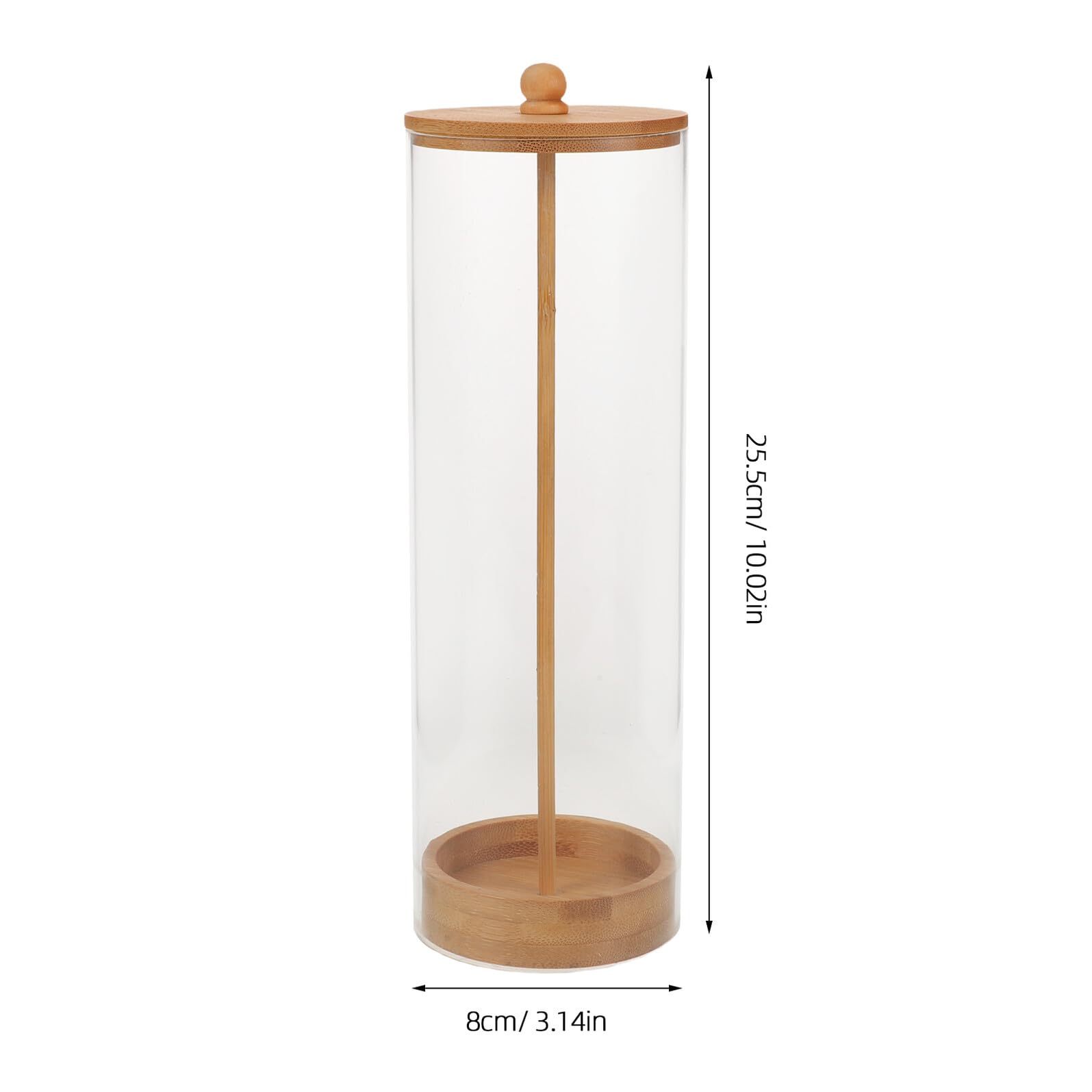 Acryl Strohhalm Organizer mit Holzdeckel, 25, 5x8cm, Kasten