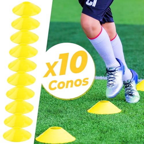YISSVIC Kit Entrenamiento Futbol Juego Escalera de Agilidad 6 m 12 Peldaños con 10 Conos 4 Postes Fútbol Kick Throw Trainer para Niños - imagen 5