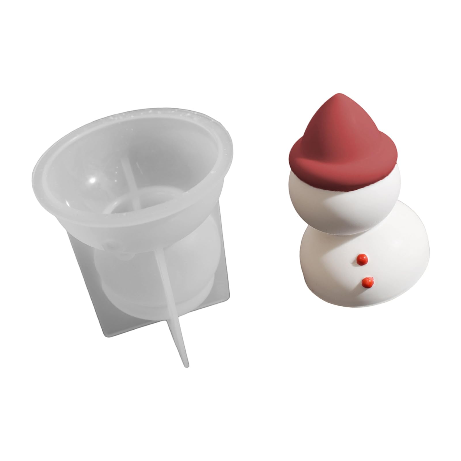 Buxuaaaa Santa/Snowman Figure Silicone Mold for Soap Making Christmas Theme Silicone for Epoxy Resin Snowman Mold