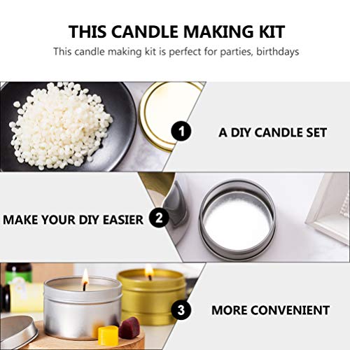 ARTIBETTER Kit de Fabricação de Velas DIY Com 600Ml Copo de Aço Inoxidável Fragrância de Cera de Abe