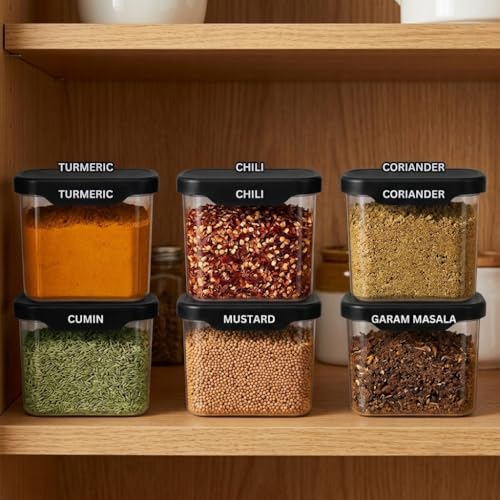Image of Multi-Purpose Container, Transparent Kitchen Organizer Box, Airtight Dry Food Storage Jar for Rice, Flour, Snacks & Grocery Storage, BPA Free, Space Saving Design (2, 500, Milliliters)