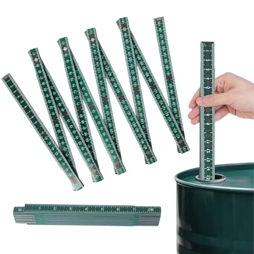 JIAMIAN Jauge De Niveau d'Huile Pliable De 2m, Bâton De Mesure Pour 10-Section, Règle De Mesure De Fût Pour Mesurer Le Niveau De Liquide Dans Les Fûts d'Huile, Réservoirs Et Conteneurs