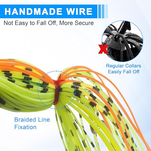 Foto von SHADDOCK Barschköder-Set, Buzzbait-Köder, Schwimmköder, Topwater-Köder, Hartmetall, Spinnköder, Angelköder für Barsch, Hecht, Forelle, 6 Stück, mehrfarbig