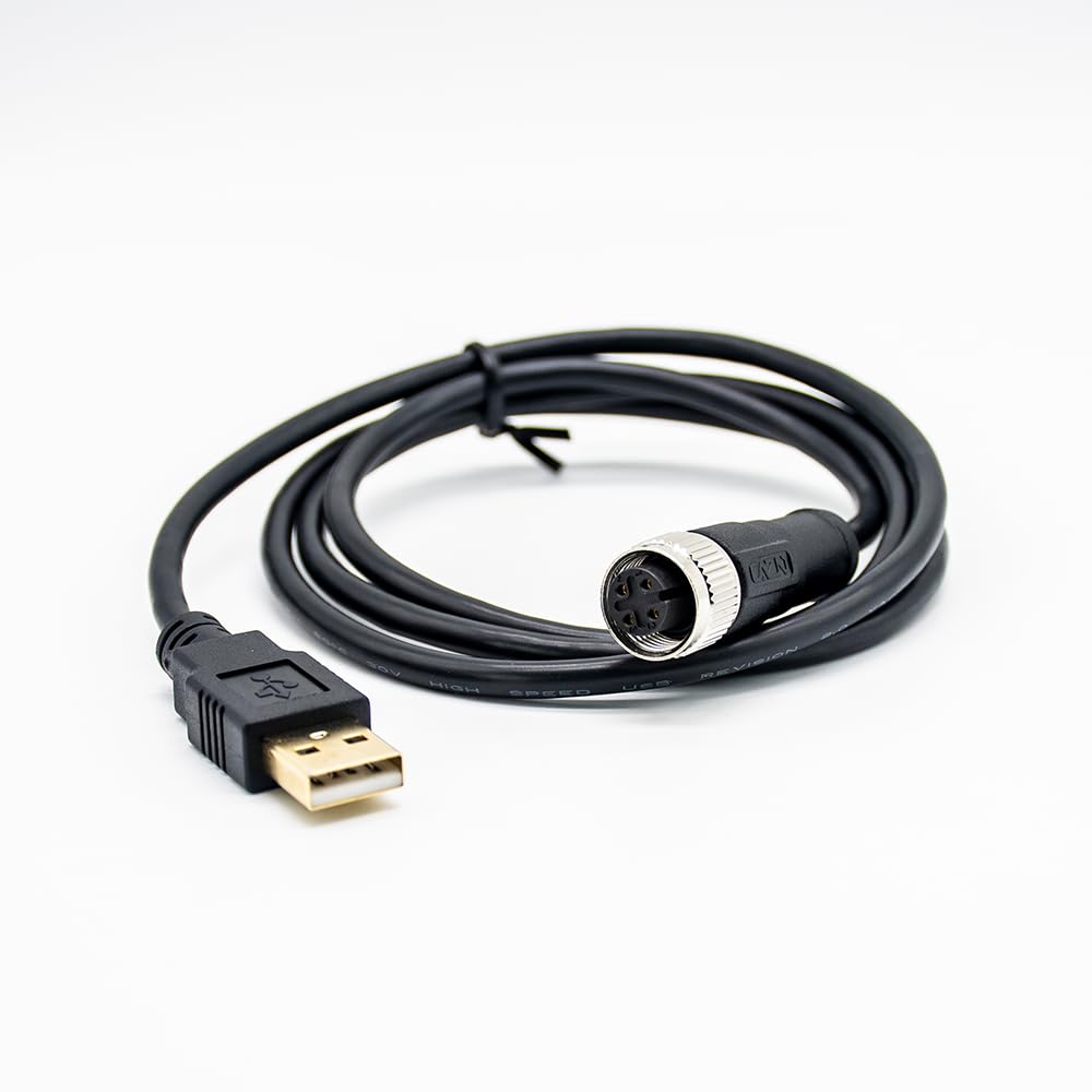 PCケーブル・コネクタ USB Amazon.co.jp: M12 4ピンコネクター メスからUSB 2.0 電源接続ケーブル