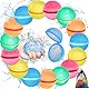 GUHAOOL 15 Stück Wasserbomben Wiederverwendbar, Wasserballoons Schnellfüller mit Mesh Bag, Selbstschließend, Silikon Wasserballons für Wasserschlachten, Outdoor, Pool, Wasserpark Geeignet, Strand