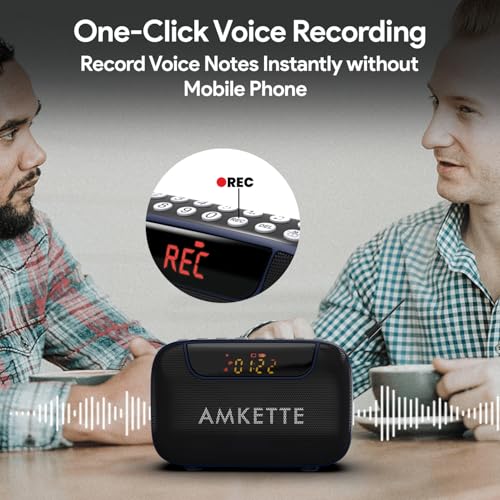 Amkette Pocket Blast 5 in 1 FM Radio with Bluetooth, Powerful Sound, Voice & FM Recording, External Antenna, 7+ Hours Playback, MP3 Player with... - Image 6