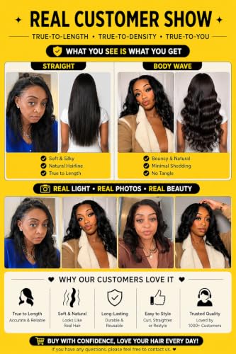 Image of Sunber Loose Body Wave Human Hair Wig 26 inchGlueless 13x4 HD Lace Front Wig