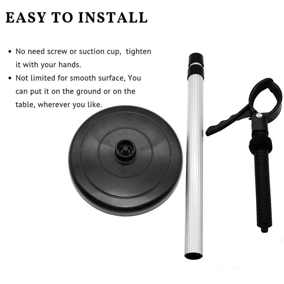 Didiseaon Supporto Lega per Asciugacapelli a Rotazione Ventosa con 360° Gomma , Fissaggio Facile per Styling e Curling