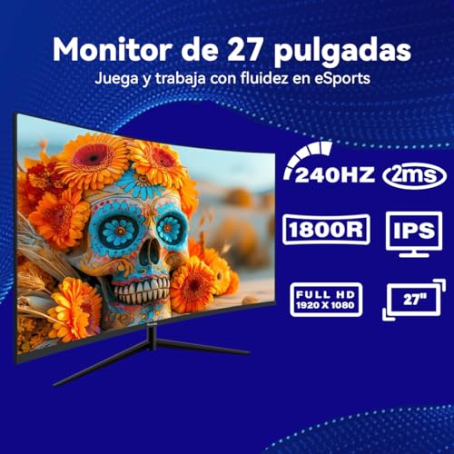 Image of 27 inch Gaming Monitor-240Hz Refresh Rate，178Wide Viewing Angle,3000:1 Contrast,VA Panel,