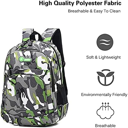 FANDARE Camo Backpacks Unisex College Bag Casual Daypack High School Bag Teens Girl Boy Knapsack Outdoor Travel Laptop Rucksack Bookbag for Women Men Waterproof Polyester Blue
