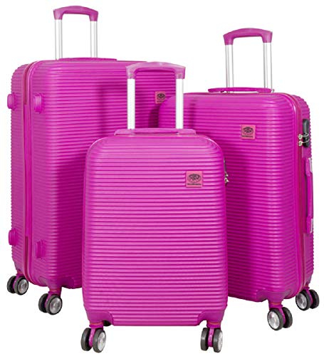 Warenhandel König Juego de maletas rosa rosa M L XL