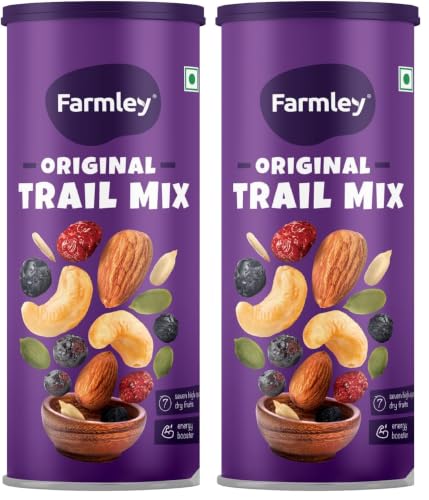 Image of Farmley Trail Mix | 7 Superfood in 1 Mixes | Dry Fruits Contains Almonds, Cashews, Blueberries, Blackcurrant, Pumpkin & Sunflower Seeds 325g (Pack of 2)
