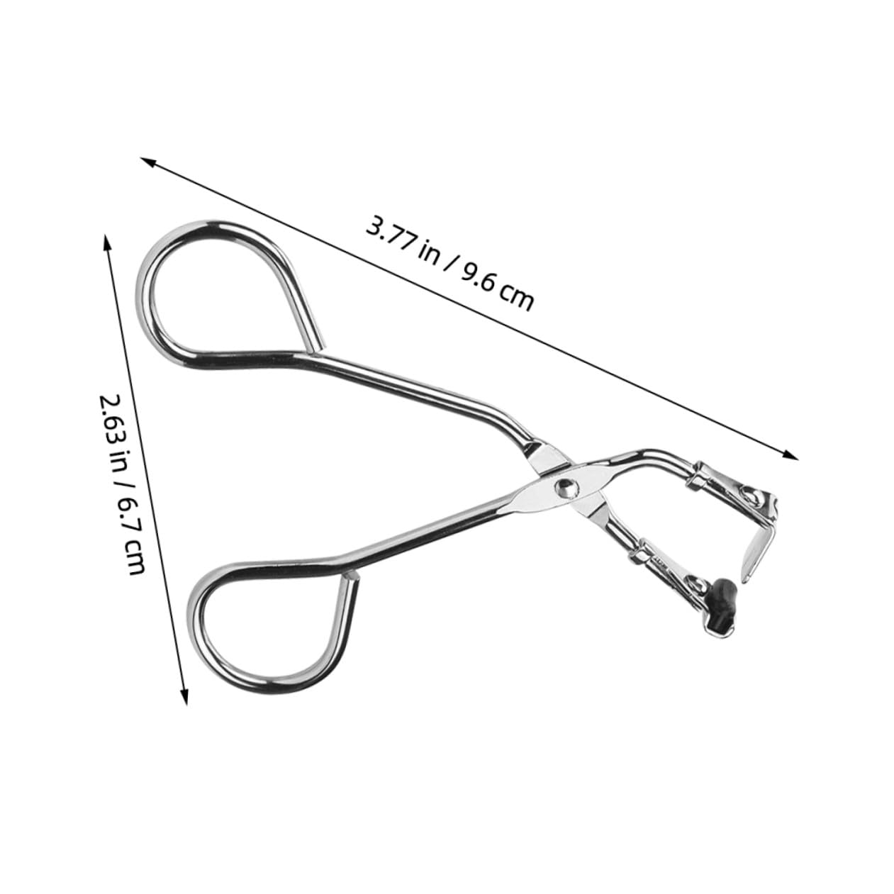Wimpernzange aus Edelstahl, Silber, Gebogen, Tragbar