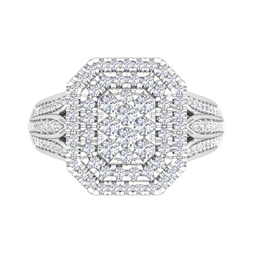 1 Carat Cushion Cut Diamond Engagement Ring in 10K Solid Gold3