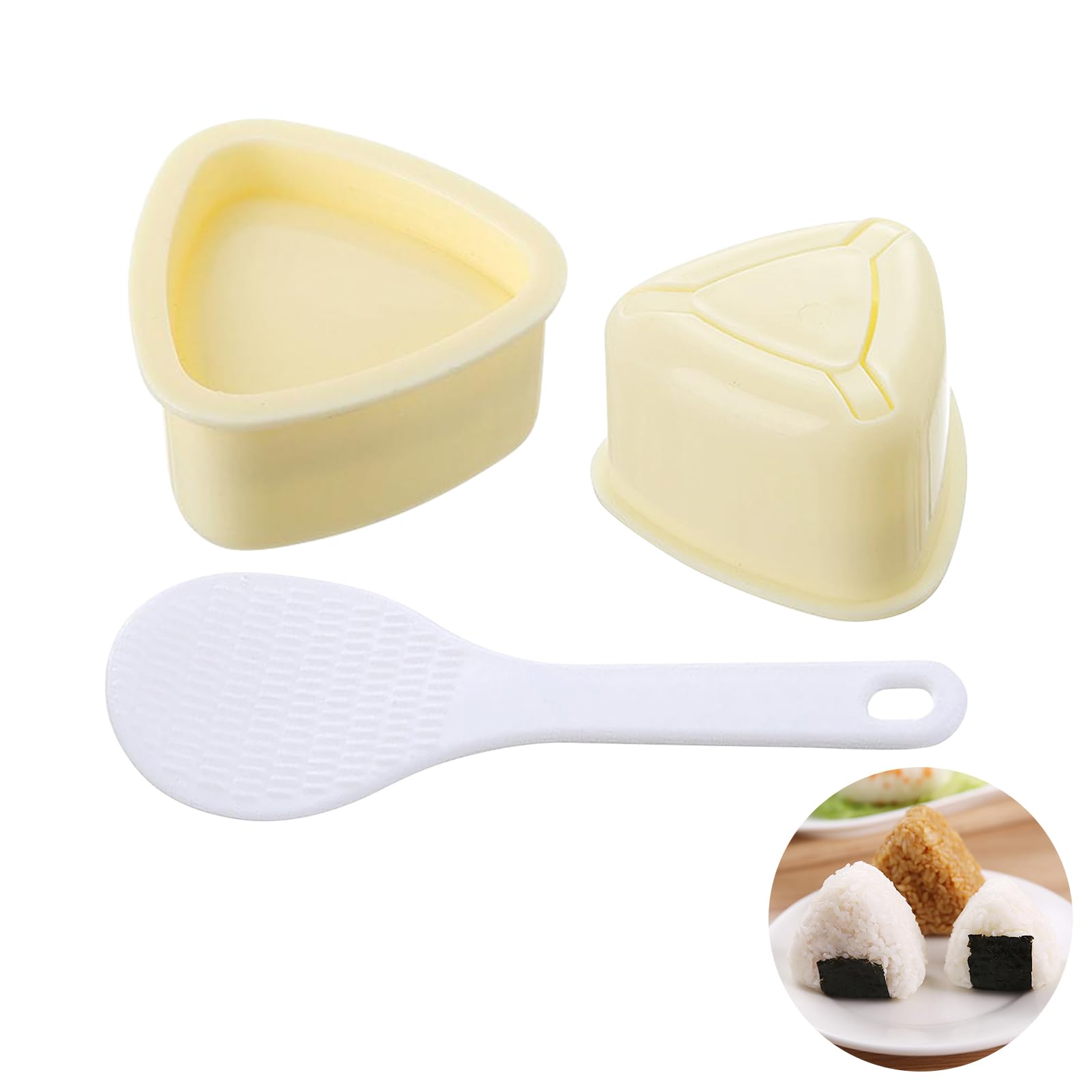 Sushi-Formen Set Mit 100 Beuteln - Onigiri Maker Für Anfänger | Dreieck Sushi Formen + Verpackungen